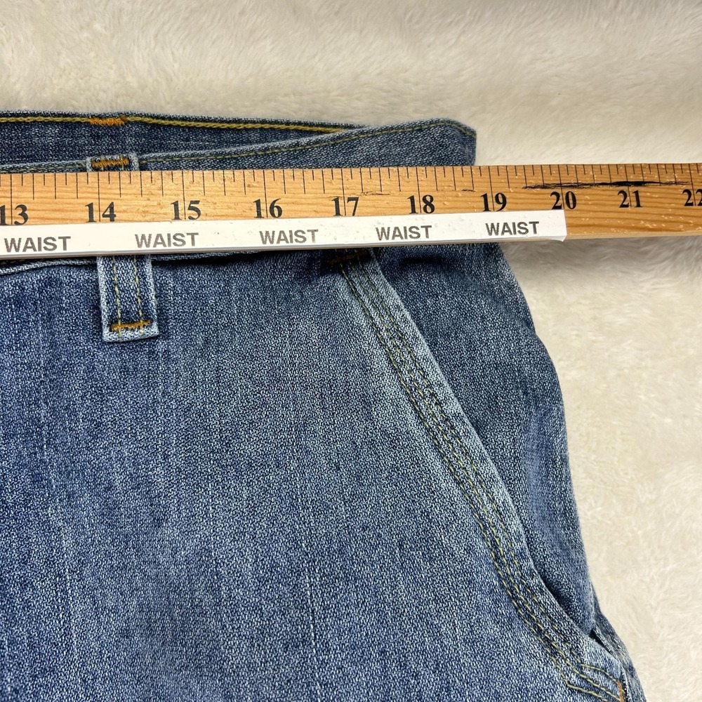 Vintage Levi's SilverTab Carpenter Jeans Mens 38x32 Blue Denim Workwear Pockets - Picture 11 of 16